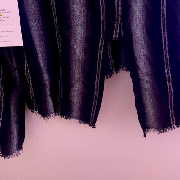 Bella Dahl Black Striped Button Down Shirt - Picture 13 of 15